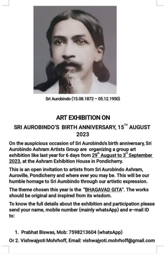 Art Exhibition on Sri Aurobindo's Birth Anniversary