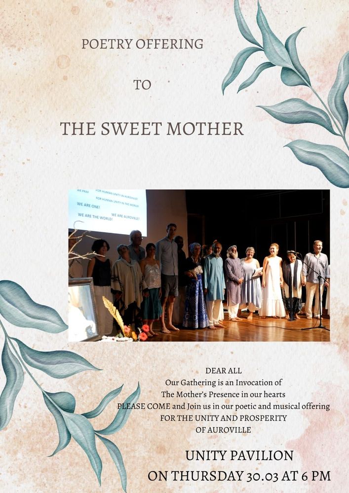 Poetry Offering to The Sweet Mother