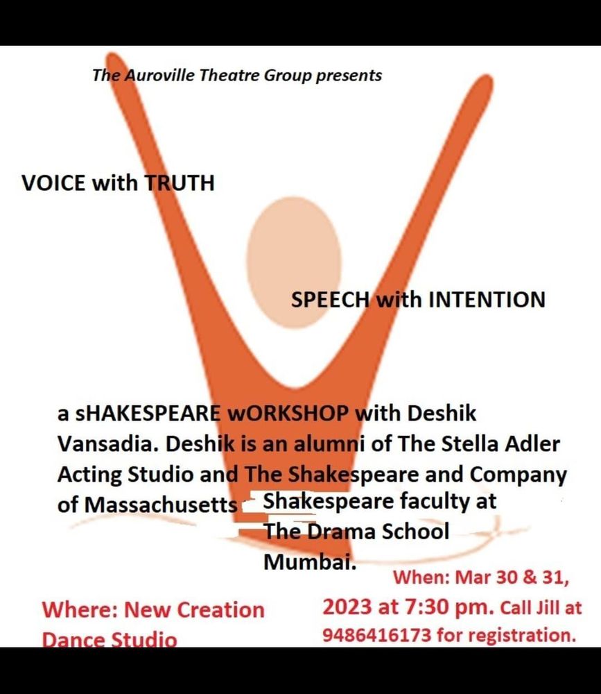 SHAKESPEARE WORKSHOP with Deshik Vansadia
